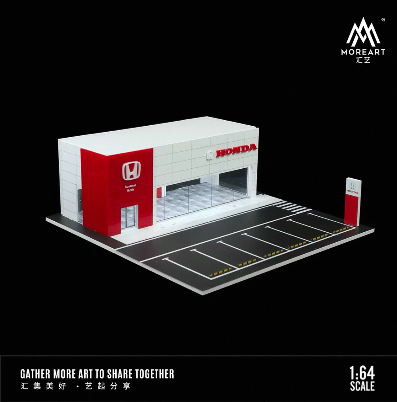 Honda Car Showroom 1/64 Diorama with Lights