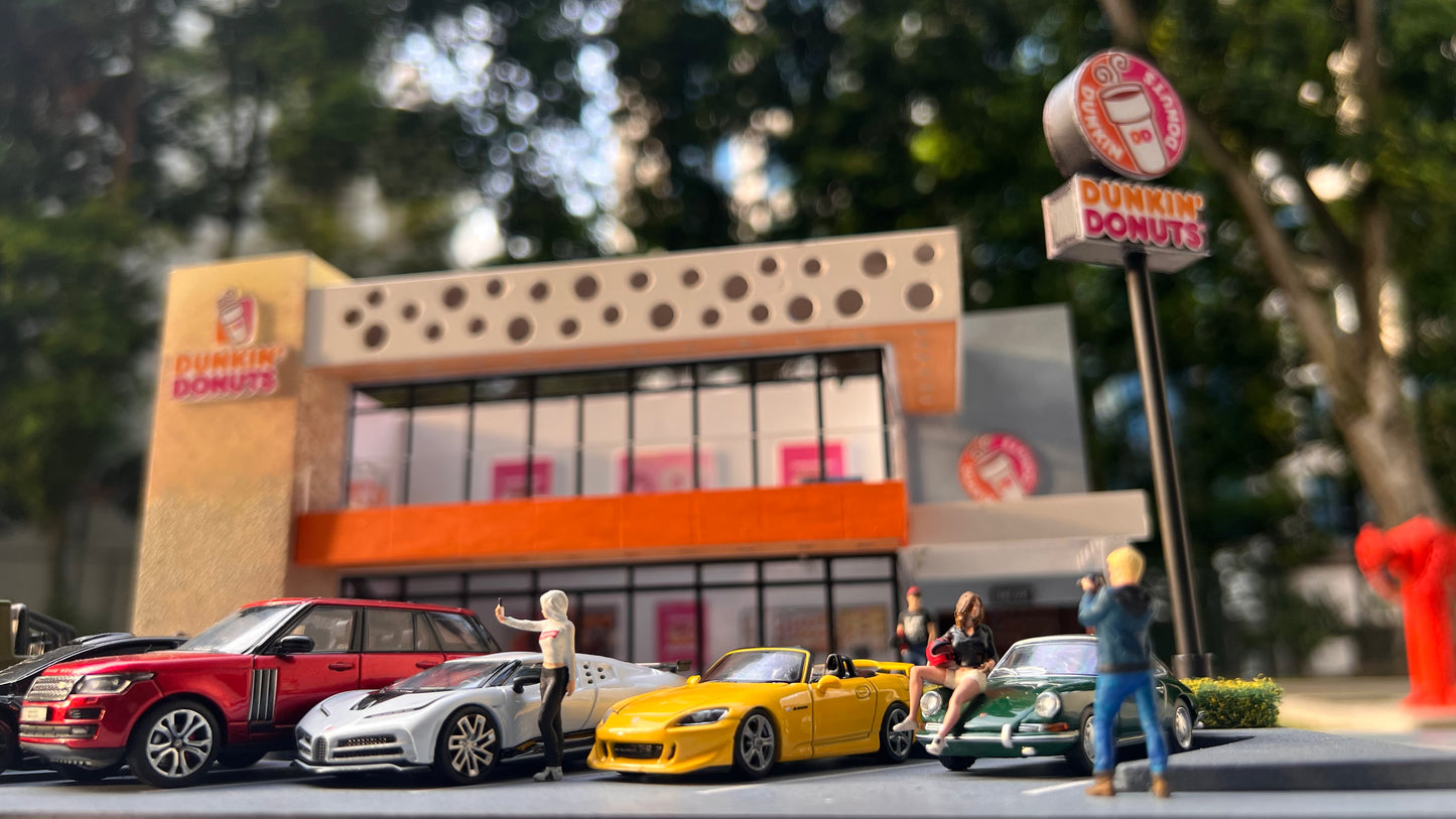 1/64 Custom Made Dunkin Donuts Premium Diorama with Lights