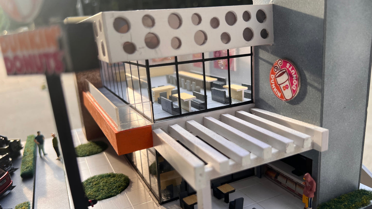 1/64 Custom Made Dunkin Donuts Premium Diorama with Lights