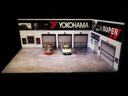 1/64 garage factory warehouse repair house building diorama 1/64 garage factory warehouse repair house building diorama