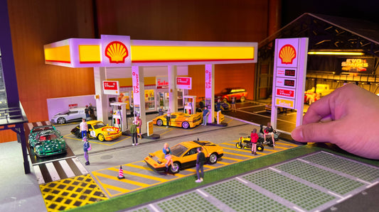 Shell Gas Station by Gfans 1/64 Diorama with Lights