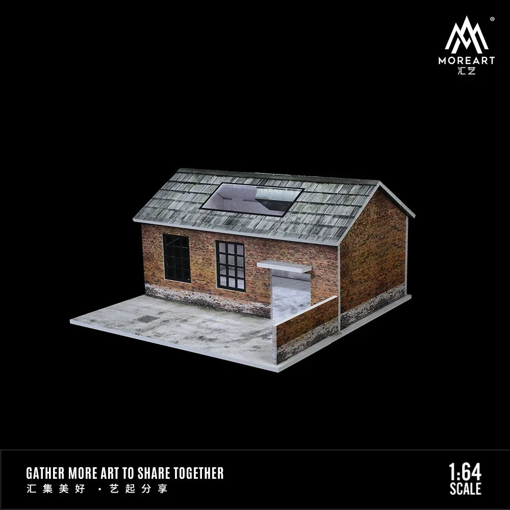 More Art 1:64 Parking Lot Diorama, Old Factory Lighting Diorama for Display&Collection&Gift
