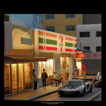 1/64 Car Garage Model Miniature City Street Diorama