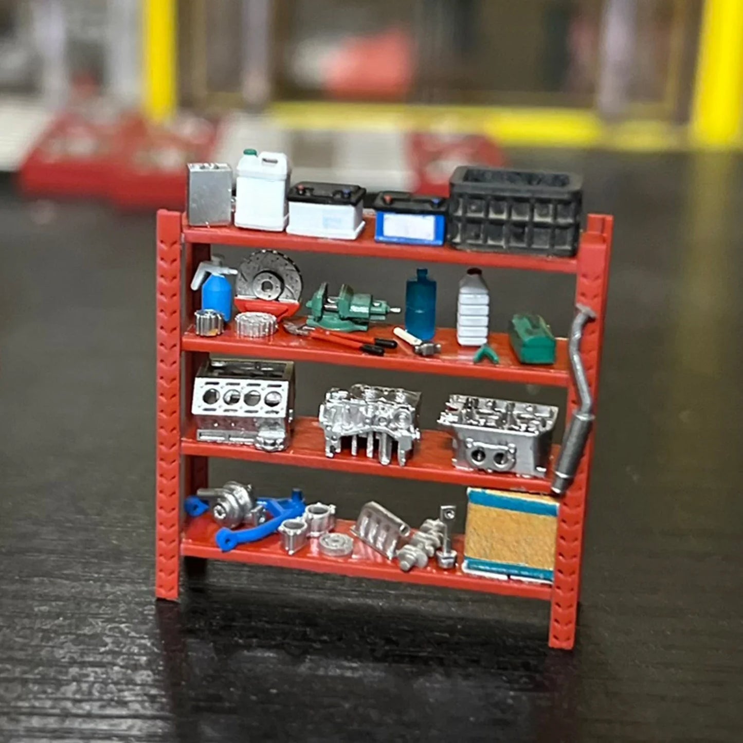 1/64 Scale Diorama Tool Rack Model Car Repair Tools Accessories Scene ...