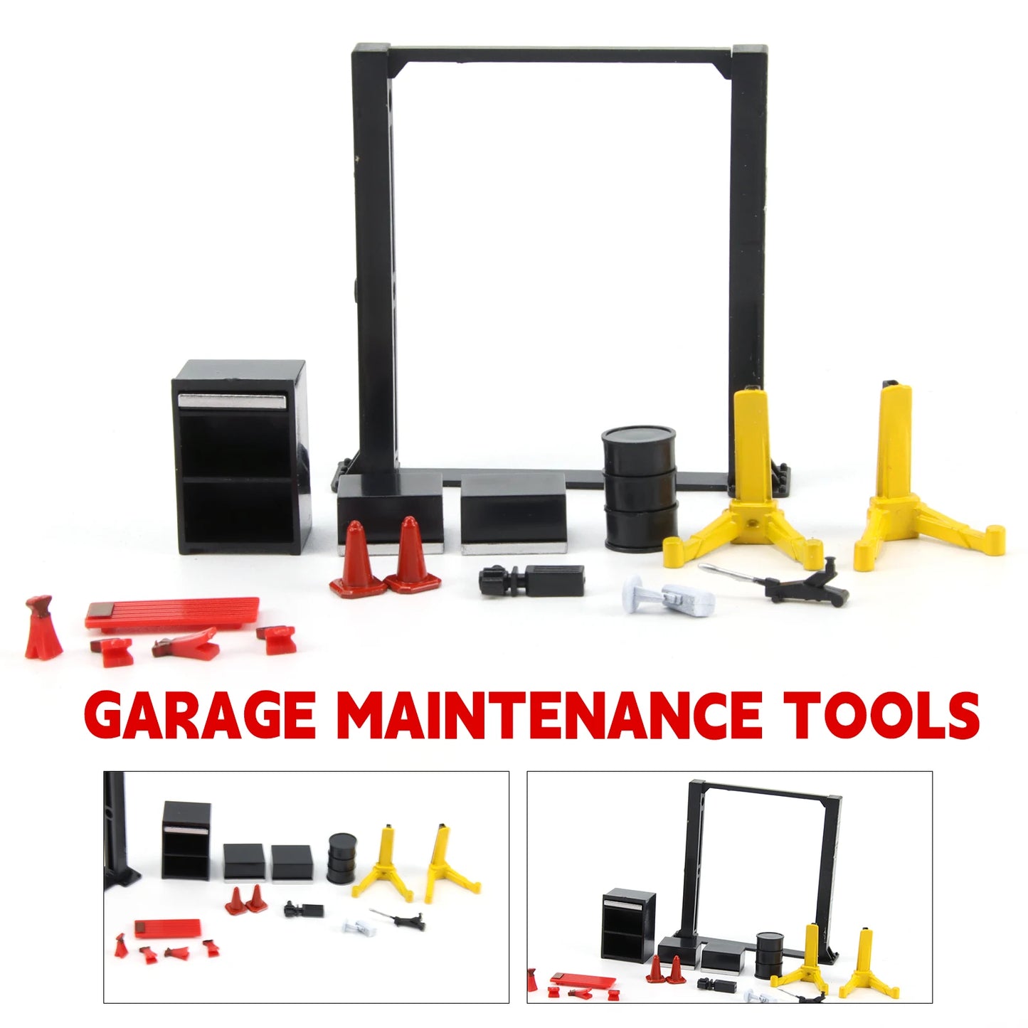 Diorama 1/64 Garage Maintenance plastic Tools Set