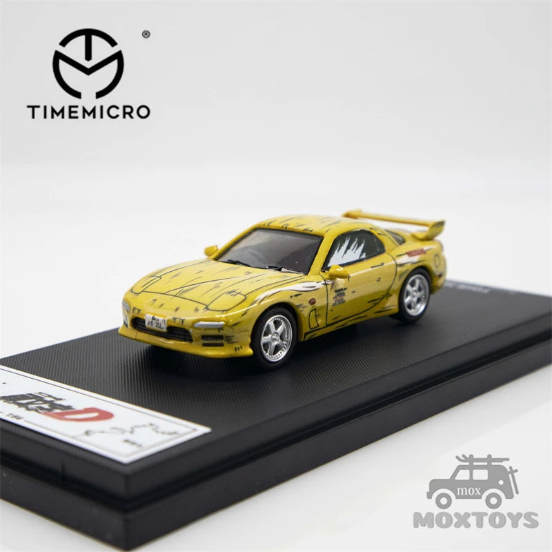 TIMEMICRO 1:64 Initial D cartoon painting  AE86 /Mazda RX-7 Diecast Model Car