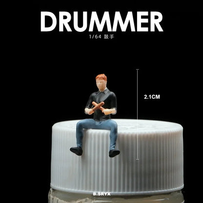 1/64 Band Drum Resin Figure Miniature Model