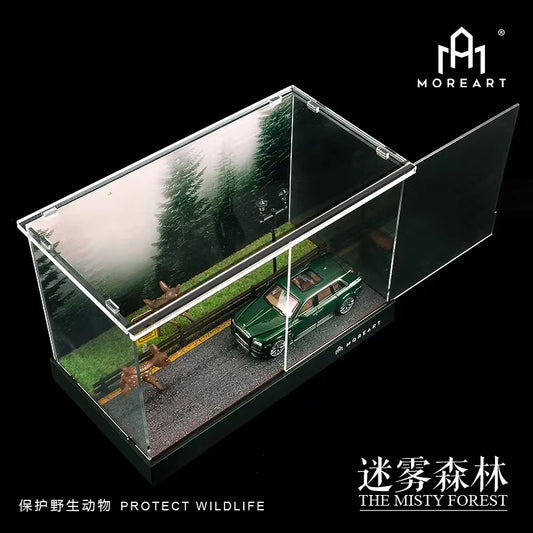 1:64 Scale Misty Forest Model Parking Lot Diorama (without model car & figure)