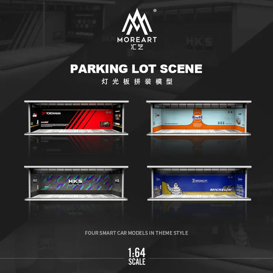 MoreArt 1:64 Assemble Diorama LED Lighting Garage USB Power Model Car Station Case