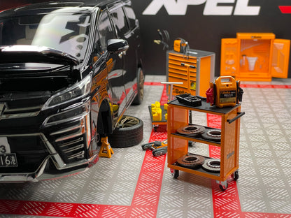 1:18 1:43 TSM Beta Model Car Repair Shop Room Garage Scene Toolbox Tool Kit Diorama