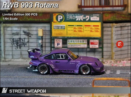 Street Weapon 1:64 RWB 993 Rotana GT wing / double wing Purple Street Weapon 1:64 RWB 993 Rotana GT wing / double wing Purple