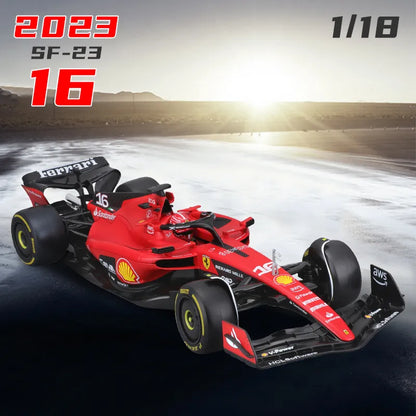 Bburago 1:18 2023 Ferrari SF23 F1-75 75th Anniversary #16 Charles Leclerc #55 Carlos Sainz Diecast Model