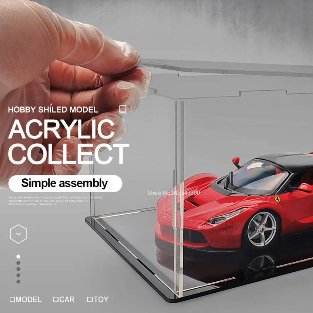 1/18 1/24 1/32 Transparent Acrylic Car Model Display Box Dust Cover Blind Box Dust-proof Diorama