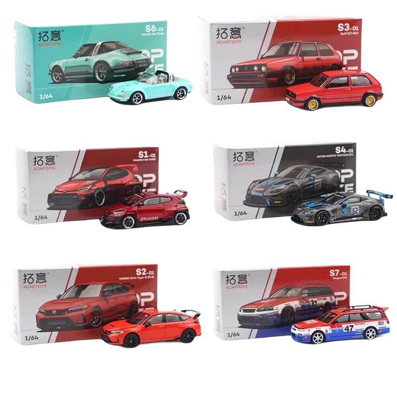 XCARTOYS 1/64 Premium Toy Car Alloy Car Model Mini Diecast Metal Sports Vehicles Various Toyota Honda Gifts Toys for Kids