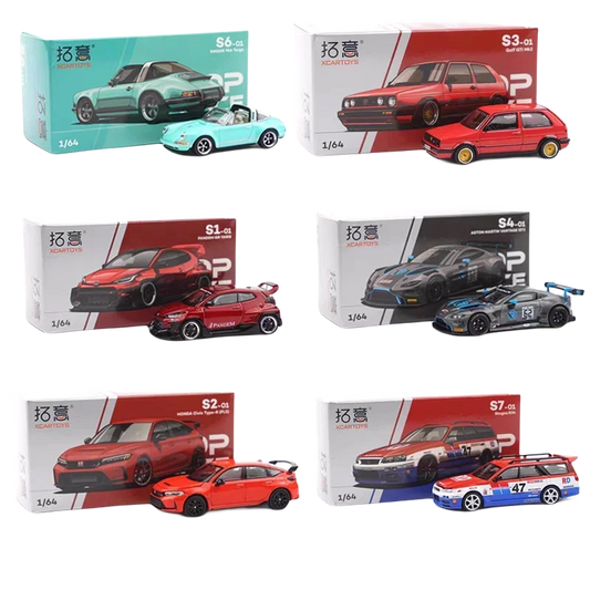 XCARTOYS 1/64 Premium Toy Car Alloy Car Model Mini Diecast Metal Sports Vehicles Various Toyota Honda Gifts Toys for Kids