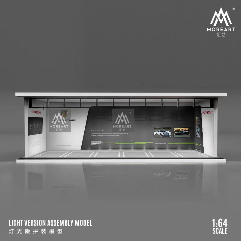 MoreArt 1:64 Assemble Diorama LED Lighting Garage USB Power Model Car Station