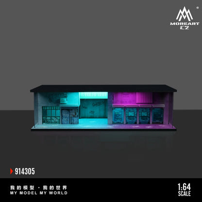 More Art 1:64 03 Parking Lot Diorama, Light Version Diorama for Display&Collection&Gift