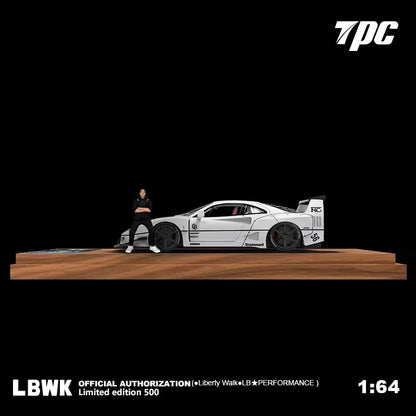 TPC 1:64 LBWK F40 white ordinary / Luxury Diecast Model Cars