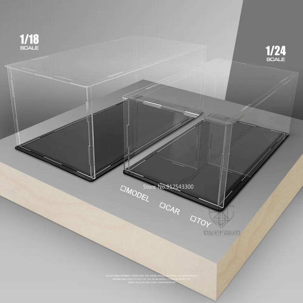 1/18 1/24 1/32 Transparent Acrylic Car Model Display Box Dust Cover Blind Box Dust-proof Diorama