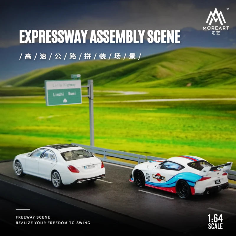 MoreArt 1/64 Model Car Scene Diorama Expressway (without Car Figure)