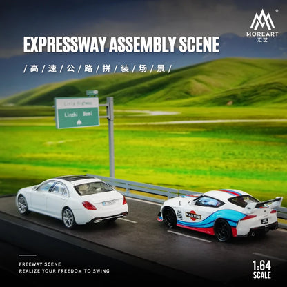 MoreArt 1/64 Model Car Scene Diorama Expressway (without Car Figure)