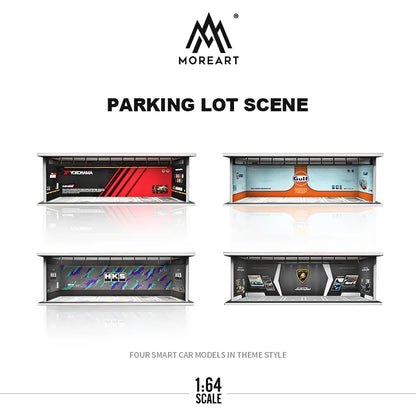 MoreArt 1:64 Gulf / HKS /Michelin /Advan Parking Garage Light Edition Diorama