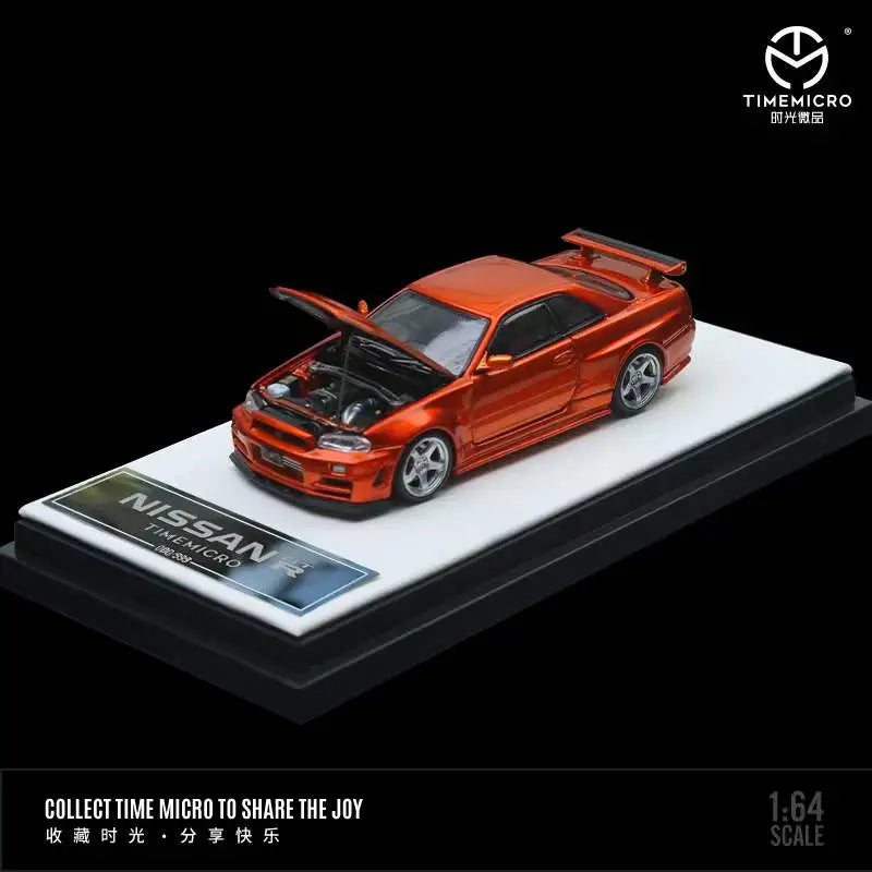 Time Micro 1:64 Nissan GTR R34 Z-Tune Diecast-Openable Hood