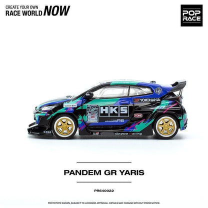 Pop Race 1:64 PANDEM GR YARIS HKS Diecast Model Car