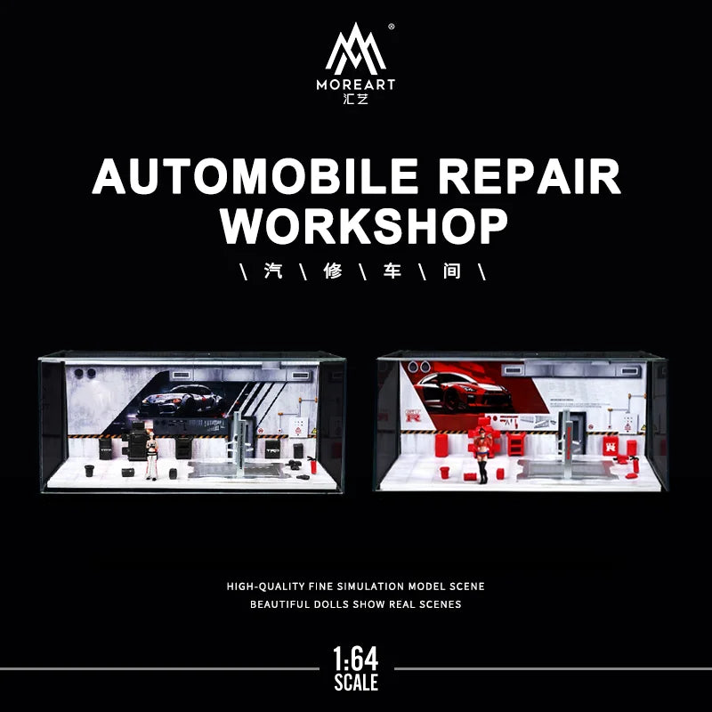 Moreart 1:64 Niss/Toyo  Car Repair Workshop Diorama