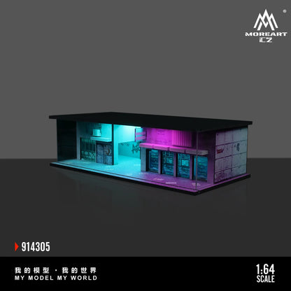 More Art 1:64 03 Parking Lot Diorama, Light Version Diorama for Display&Collection&Gift