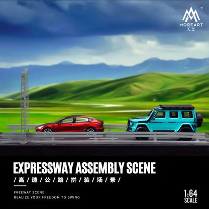 MoreArt 1/64 Model Car Scene Diorama Expressway (without Car Figure)