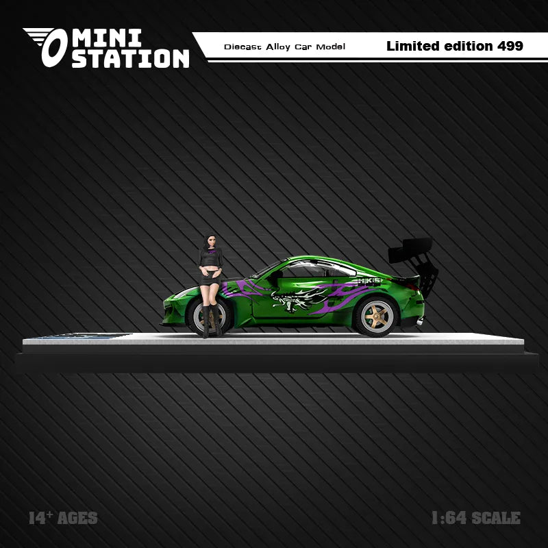 Mini Station 1:64 Nissan 350z Need fo Speed Underground Diecast Model Car