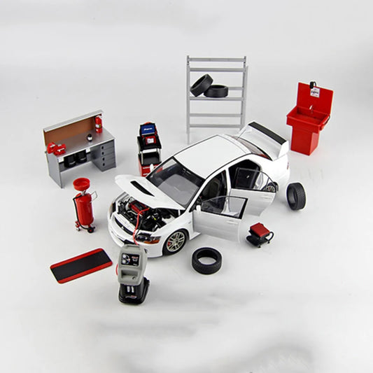 1:18 Scale Model Car Repair Scene Garage Series Accessories Diorama