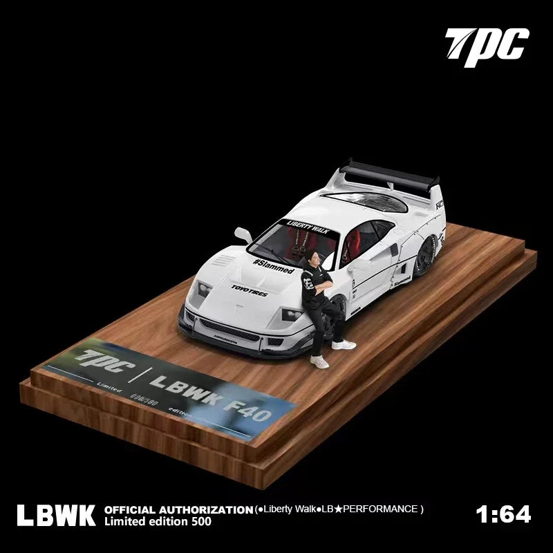 TPC 1:64 LBWK F40 white ordinary / Luxury Diecast Model Cars