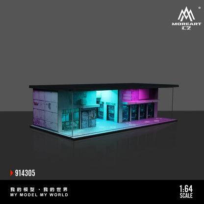 More Art 1:64 03 Parking Lot Diorama, Light Version Diorama for Display&Collection&Gift