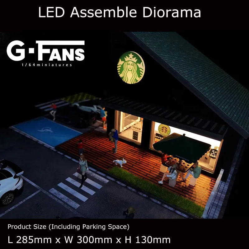 G-FANS Diorama 1:64 USB LED Lighting Starbucks – EVOSparks Diecast