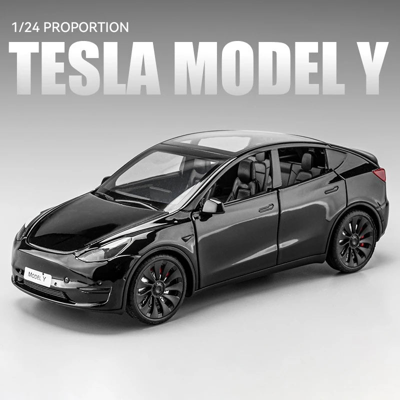 1:24 Tesla Model Y Model 3 Tesla Model S Alloy Diecast Model