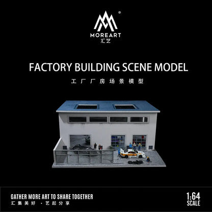 Diorama 1/64 Car Garage Model LED Lighting  City Factory Car Parking Lot Scene Building Display Model Toys