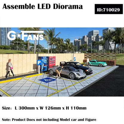 G-Fans 1:64 Assemble LED Diorama Model Car Display Station-710029