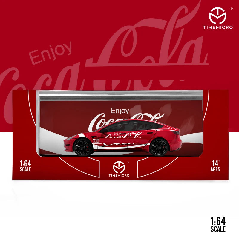Time Micro 1:64 Diecast Model Car Model3 Cola Edtion Red