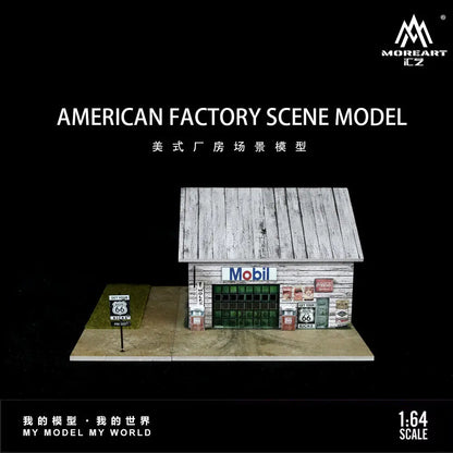 Diorama 1/64 Car Garage Model LED Lighting  City Factory Car Parking Lot Scene Building Display Model Toys
