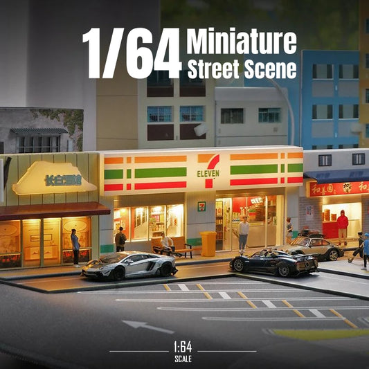 1/64 Street Scene City Corner Car Model Miniature