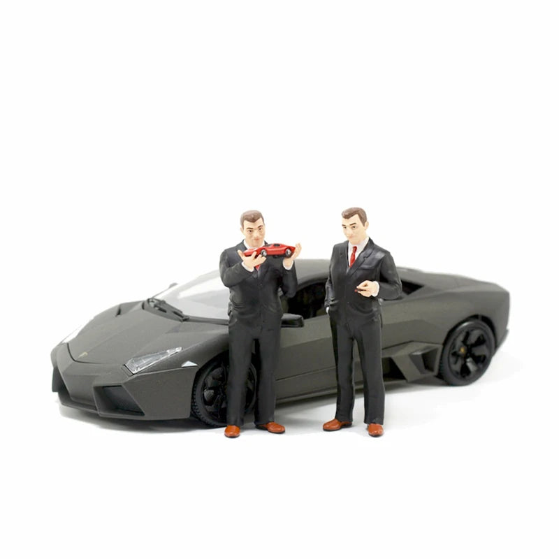 1/18 Scale Model 1 Pcs Luxury Sports Car Saleman Action Figure Scene Accessory Display Resin Dolls Toys Collection Gifts Fans
