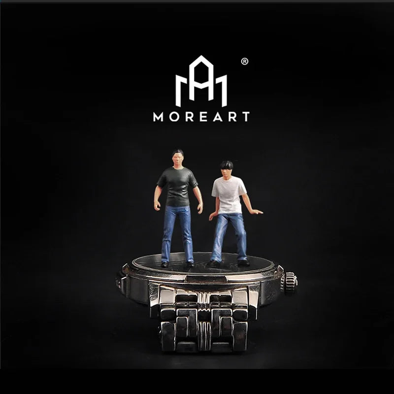 MoreArt 1:64 Diorama LED Lighting Model Car Display Case Doufu Shop With Acrylic Cover