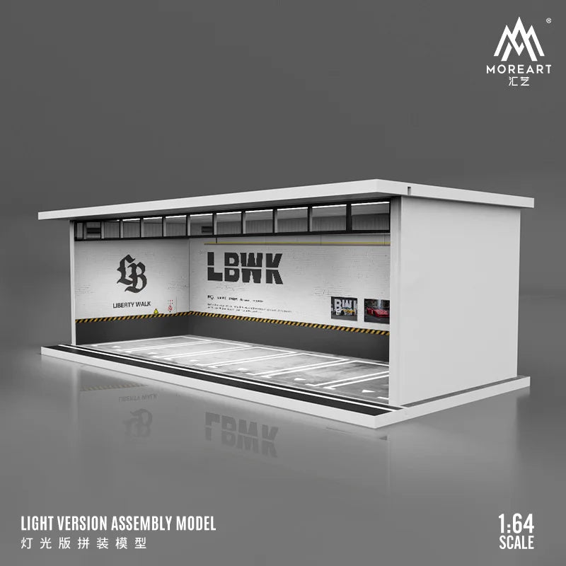 MoreArt 1:64 LBWK/RWB/Rocket Bunny/Mansory Garage Diorama with Light ...