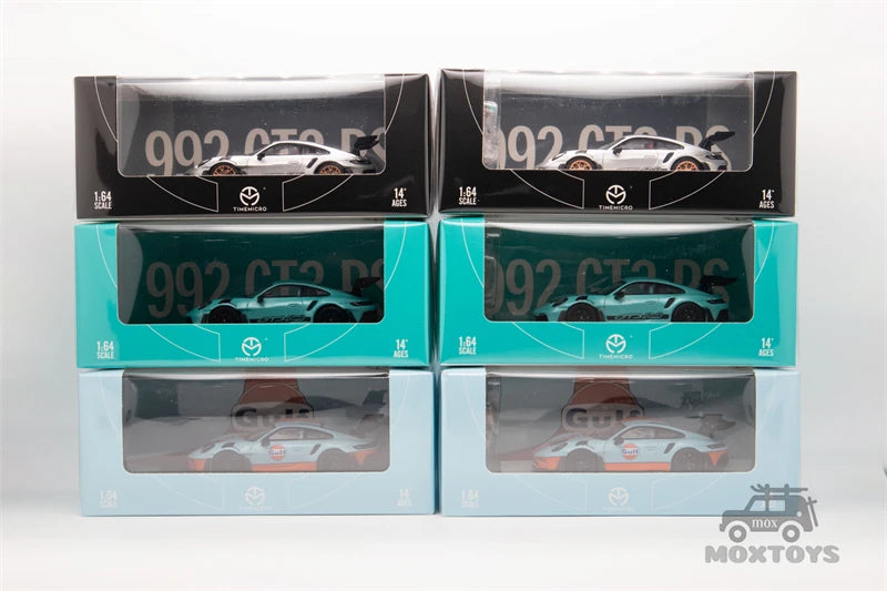 TIME MICRO 1:64 992 GT3 RS White Light Blue Gulf Diecast Model Car
