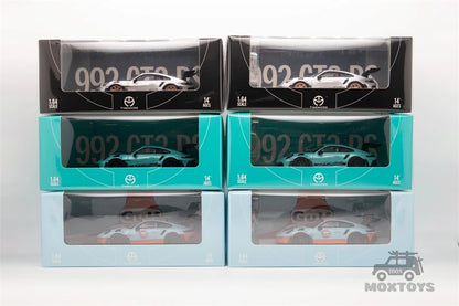 TIME MICRO 1:64 992 GT3 RS White Light Blue Gulf Diecast Model Car
