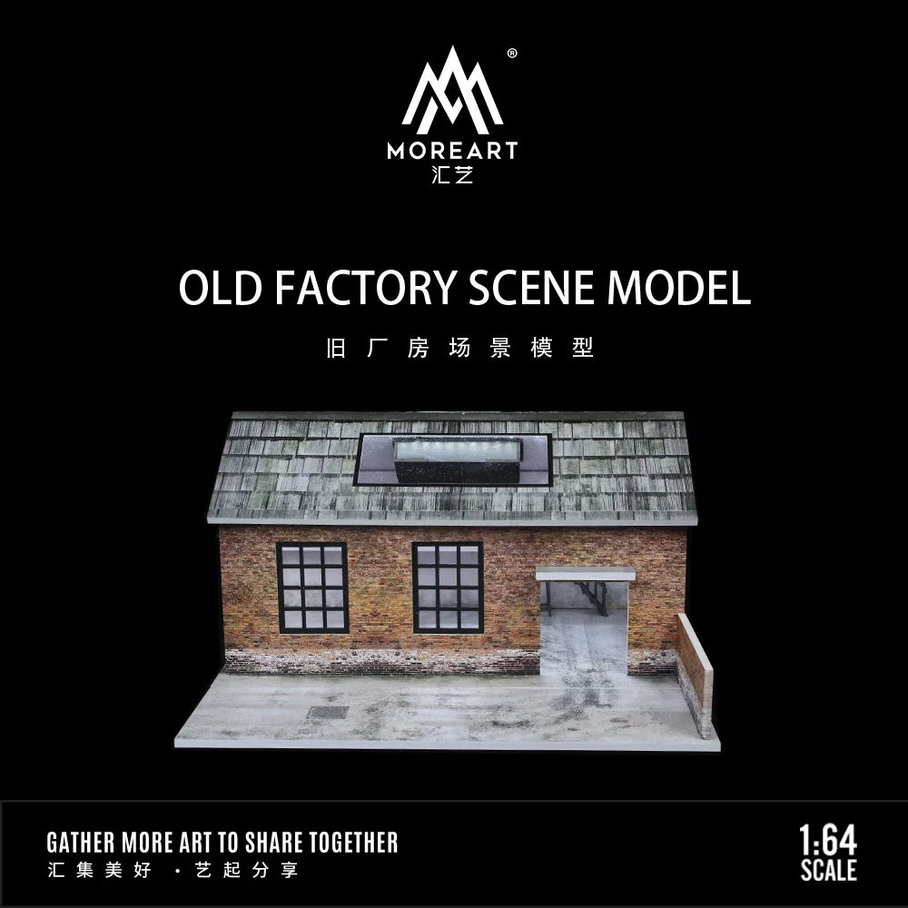 More Art 1:64 Parking Lot Diorama, Old Factory Lighting Diorama for Display&Collection&Gift