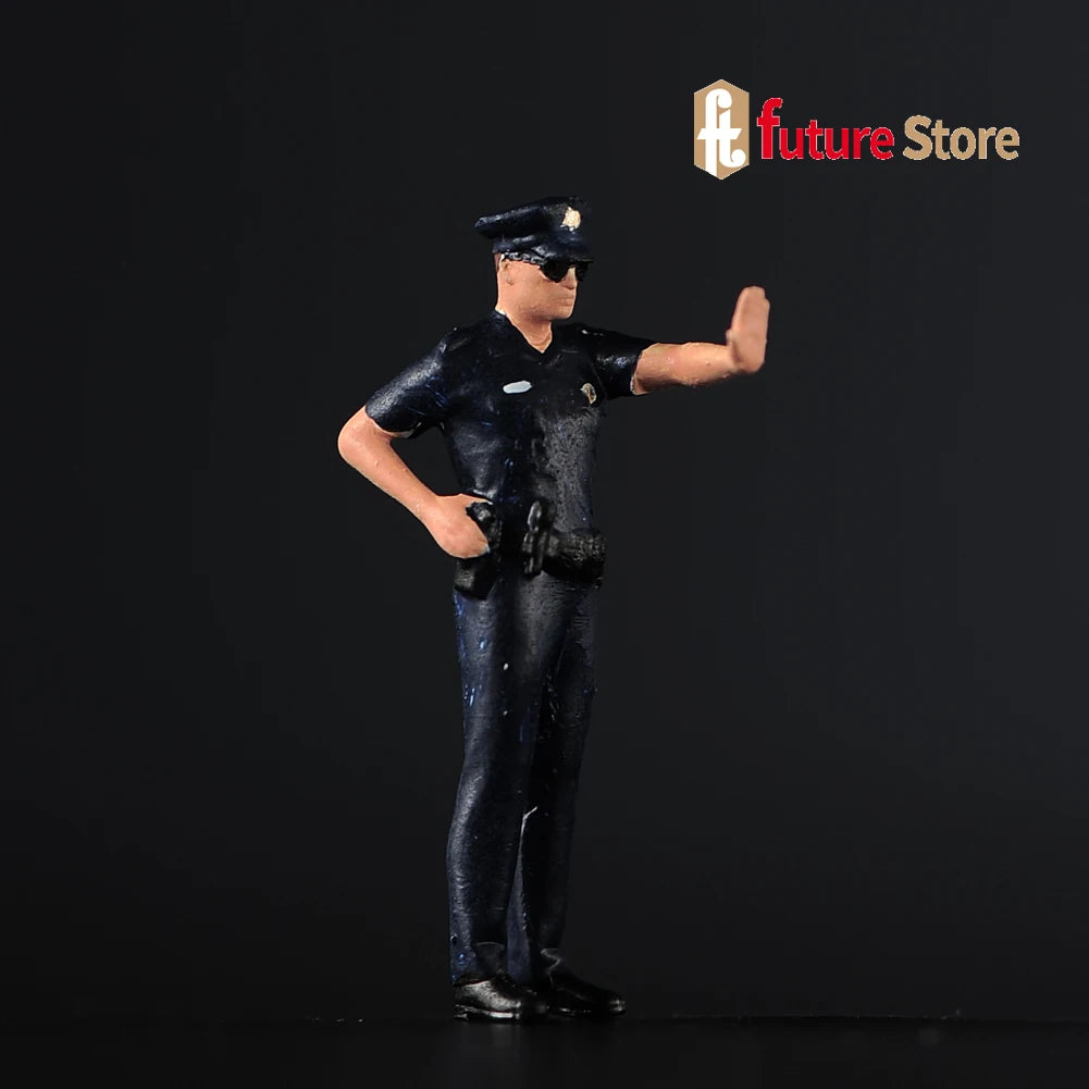 Handmade 1/64 1/43 1/87 American police Painted Diorama Figure