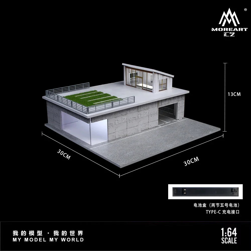 More Art 1:64 Sunlight Room Diorama, Light Version Diorama for Display&Collection&Gift